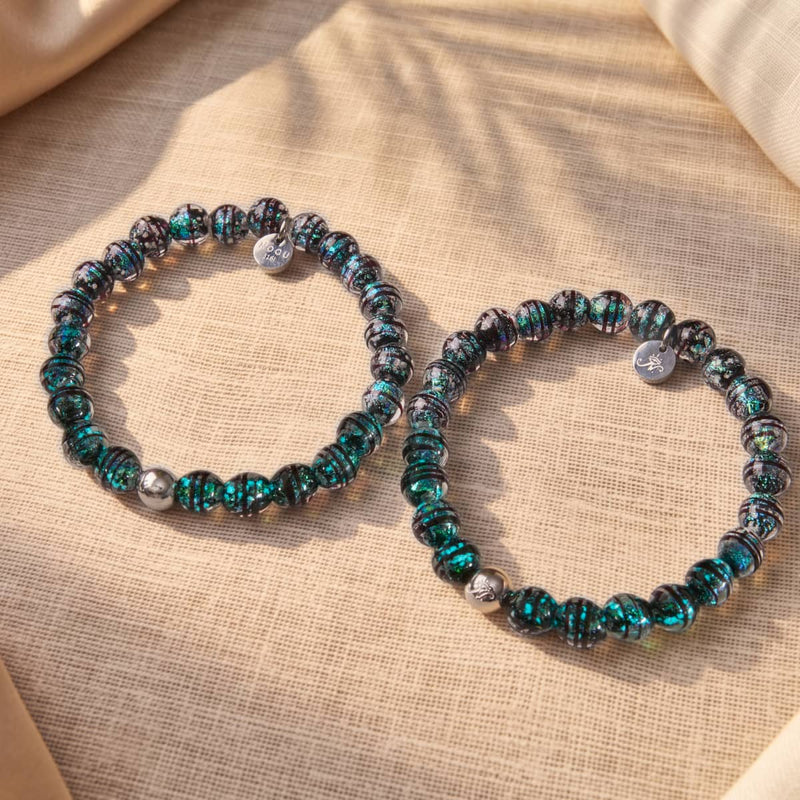 Aurora Borealis | Firework Glass Orbit Bracelet