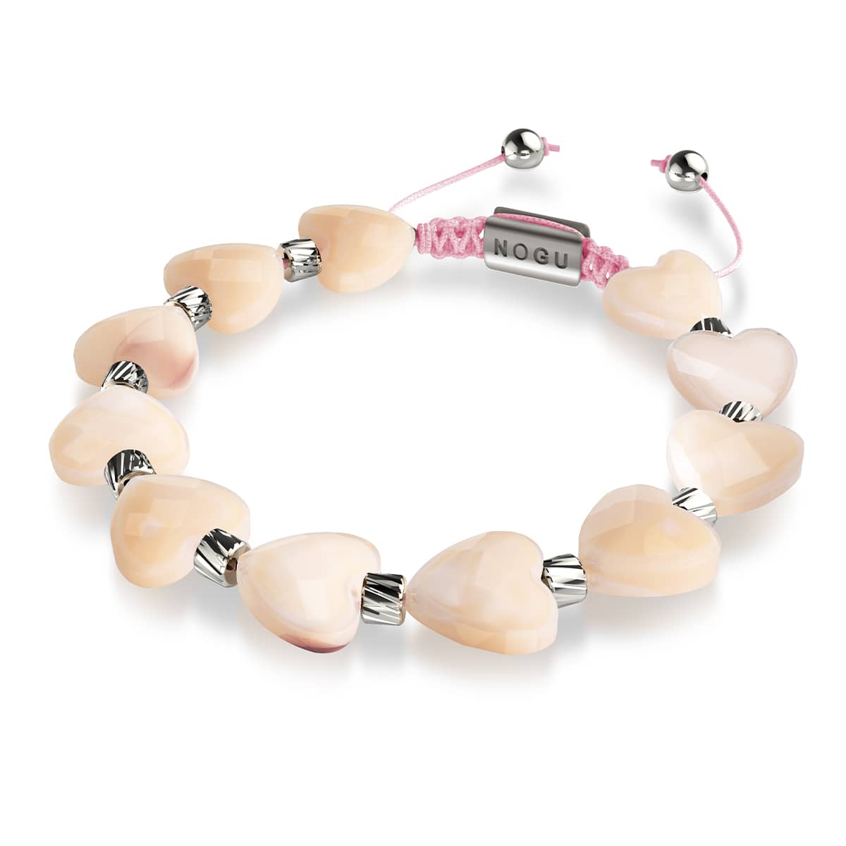 Rosé Heartstring | Crystal Macrame Bracelet