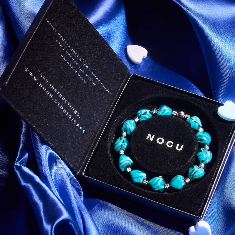 Seafoam Swirl | Crystal Heart Bracelet