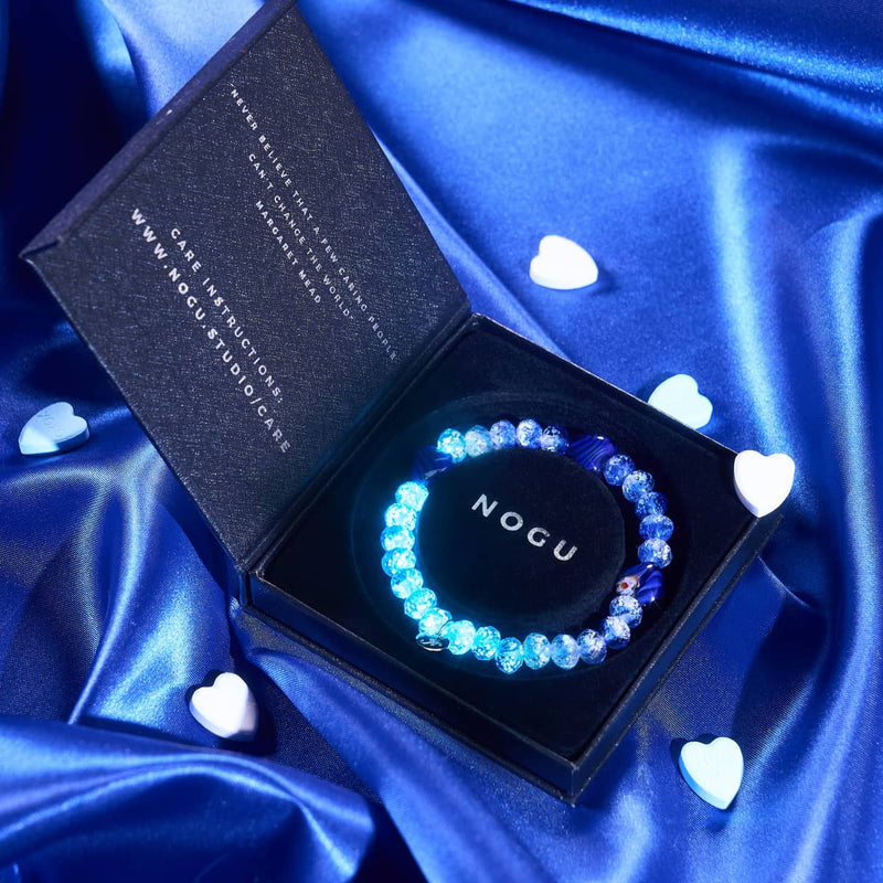 Ultramarine | .925 Sterling Silver | Glowing Gradient Hearts Bracelet