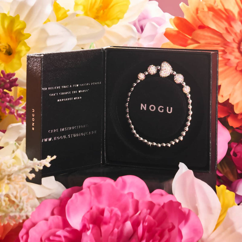 Unicorn White Crystal | Kikiballa Cascade Heart Bracelet