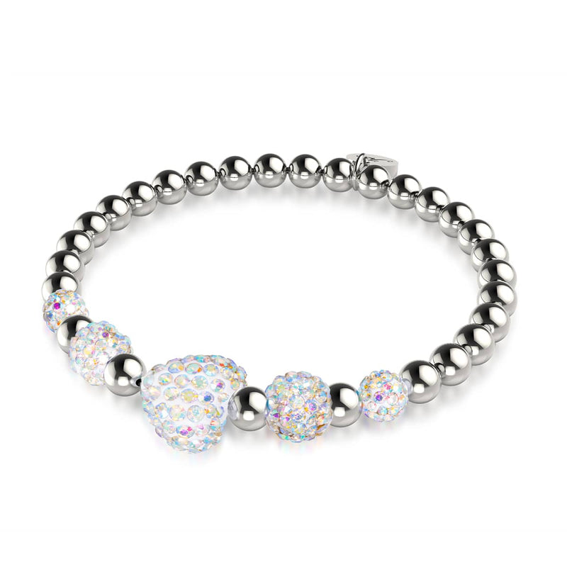 Unicorn White Crystal | Kikiballa Cascade Heart Bracelet