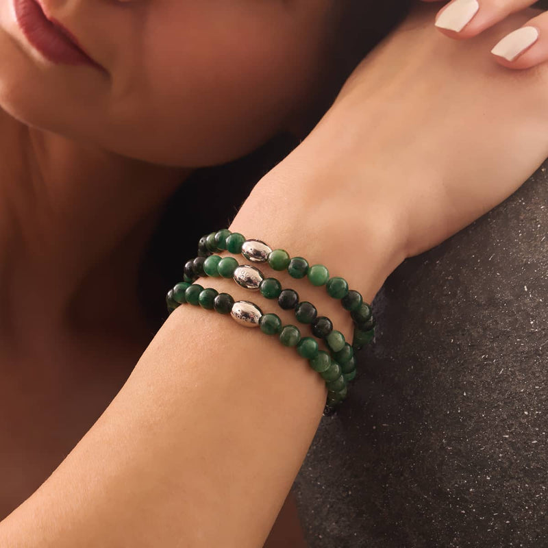 AAA Green Lepidolite | .925 Sterling Silver | Gemstone Bracelet
