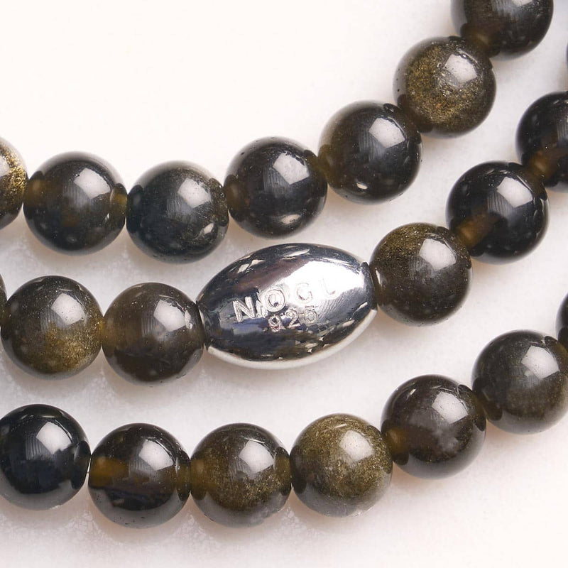 AAA Obsidian | .925 Sterling Silver | Gemstone Bracelet