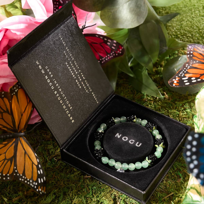 Black x Green Aventurine | .925 Sterling Silver | Berry Bracelet