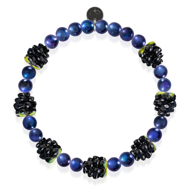 Blue x Midnight Blue Pearl | .925 Sterling Silver | Berry Bracelet