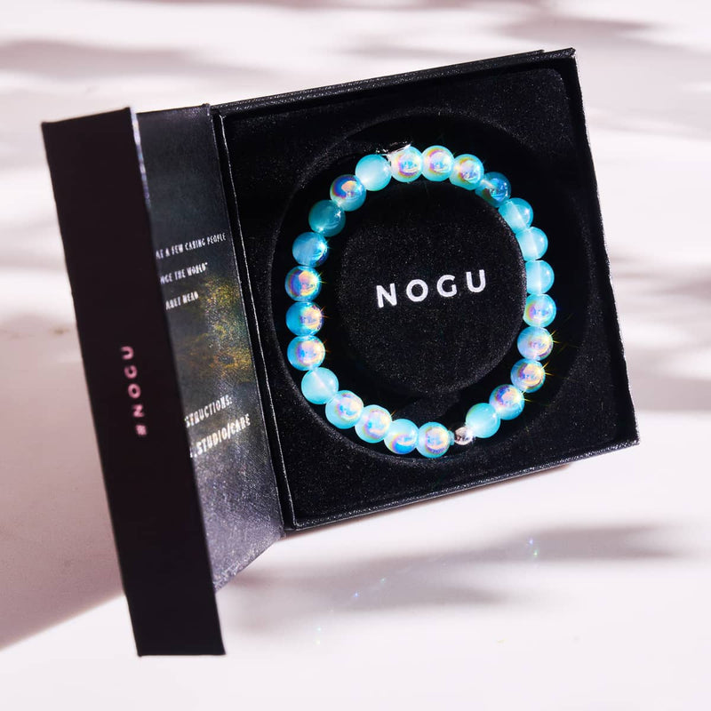 Blue Kiwi | .925 Sterling Silver | Bubble Glass Bracelet