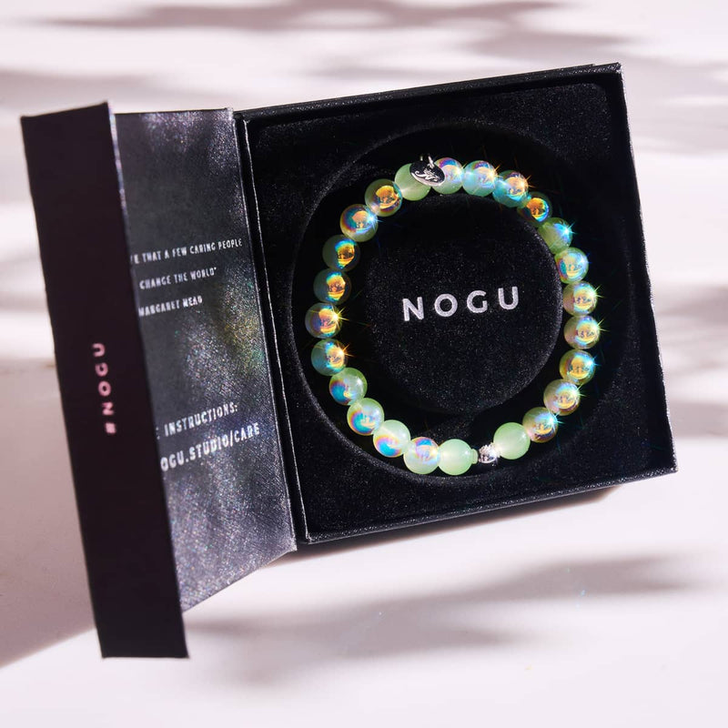 Key Lime | .925 Sterling Silver | Bubble Glass Bracelet