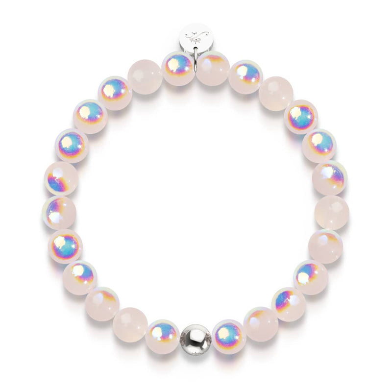 Raspberry | .925 Sterling Silver | Bubble Glass Bracelet