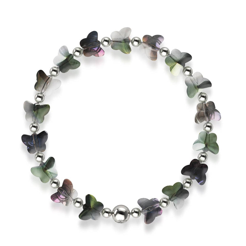 Olive Monarch | Silver | Butterfly Bracelet