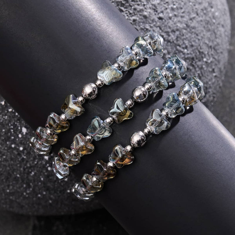 Olive Monarch | Silver | Butterfly Bracelet