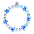 Blue Gumdrop | Silver | Lapis Flame Firefly Glass Bracelet