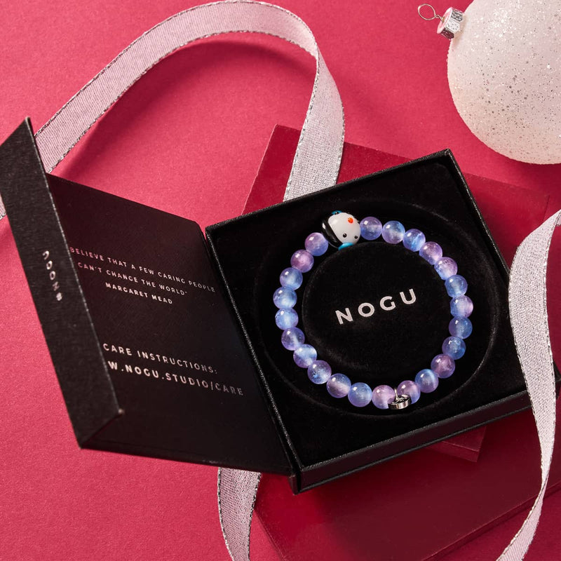 Jack Frost | Silver | Purple Selenite Bracelet