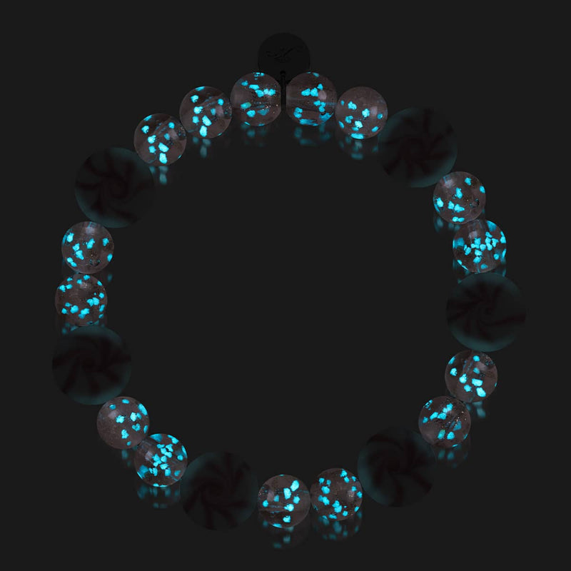 Plum Gumdrop | Silver | Firefly Glass Bracelet