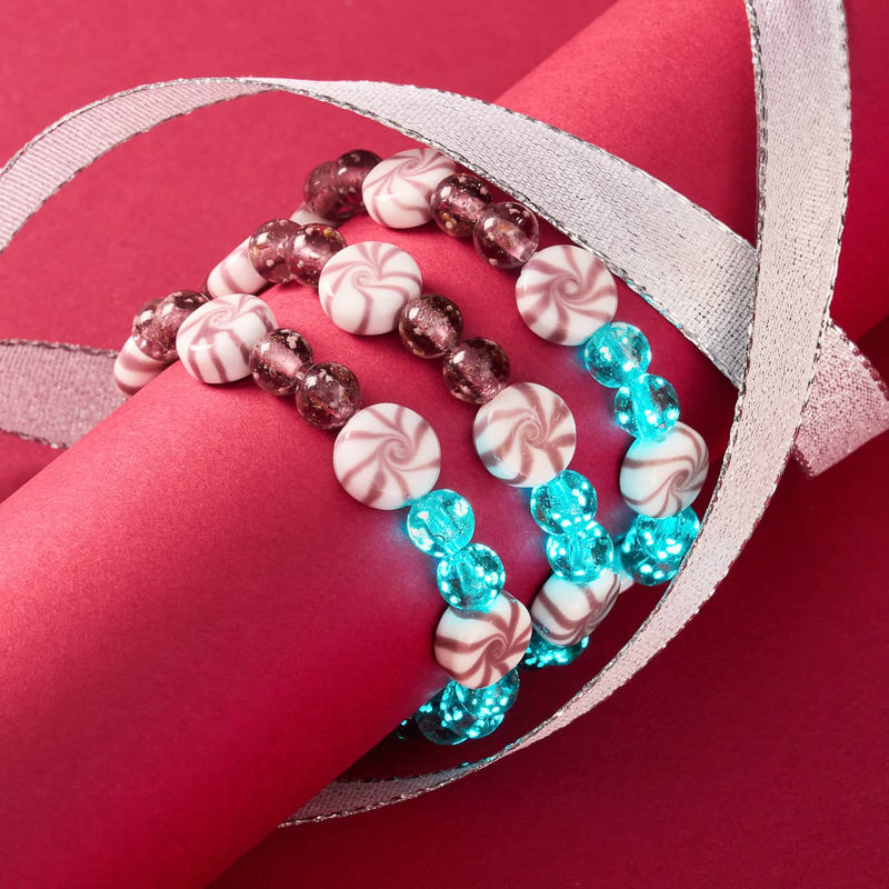 Plum Gumdrop | Silver | Firefly Glass Bracelet