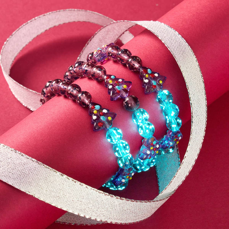 Purple Evergreen | Silver | Firefly Glass Bracelet