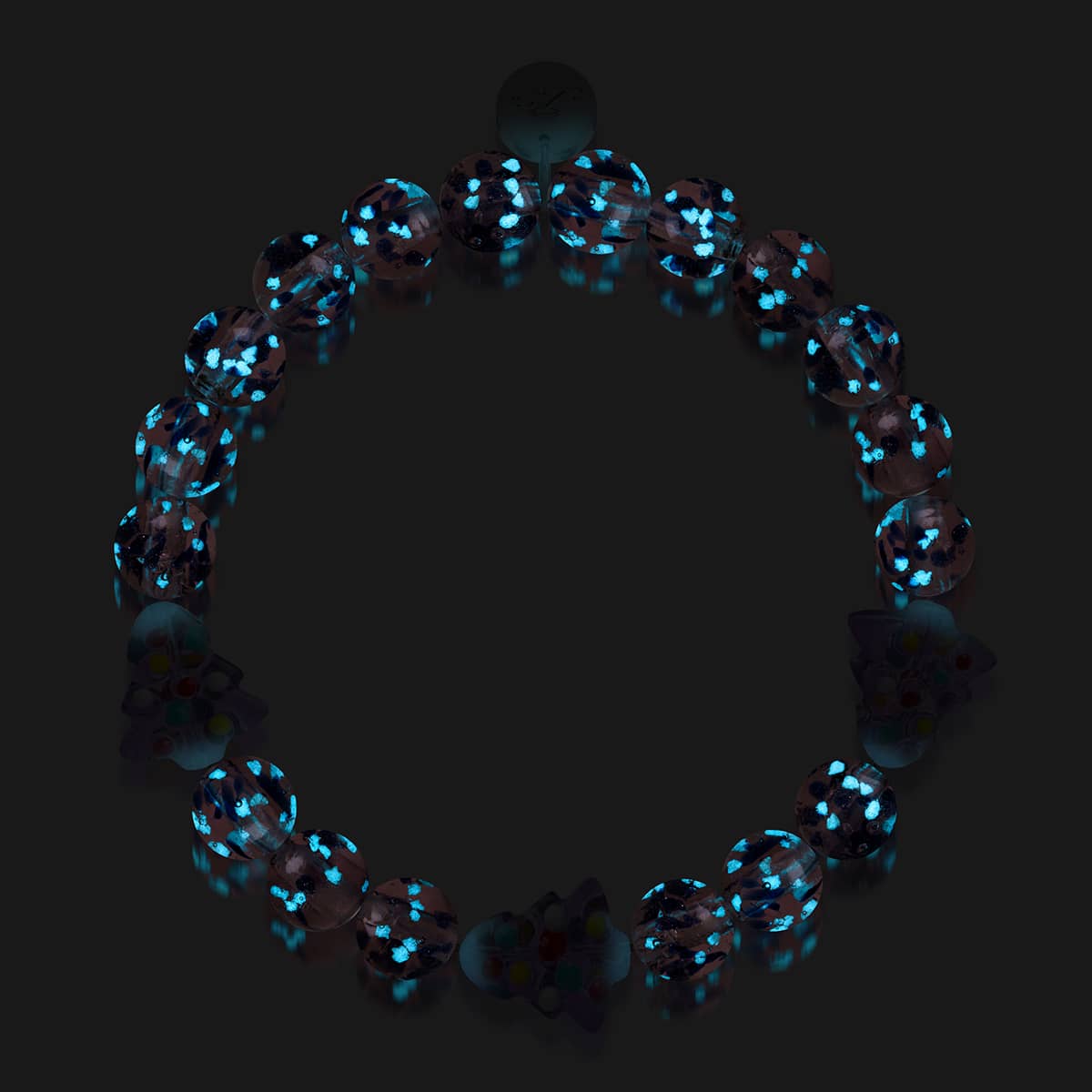 Purple Evergreen | Silver | Firefly Glass Bracelet