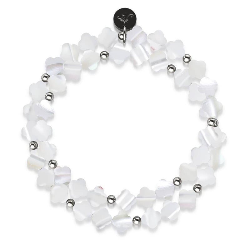 Mother of Pearl | .925 Sterling Silver | Clover Wrap