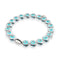 Aqua | .925 Sterling Silver | Crystal Evil Eye Bracelet