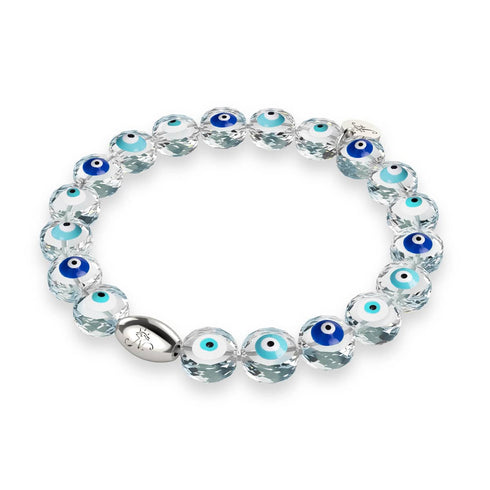 Eye in the Sky | .925 Sterling Silver | Crystal Evil Eye Bracelet