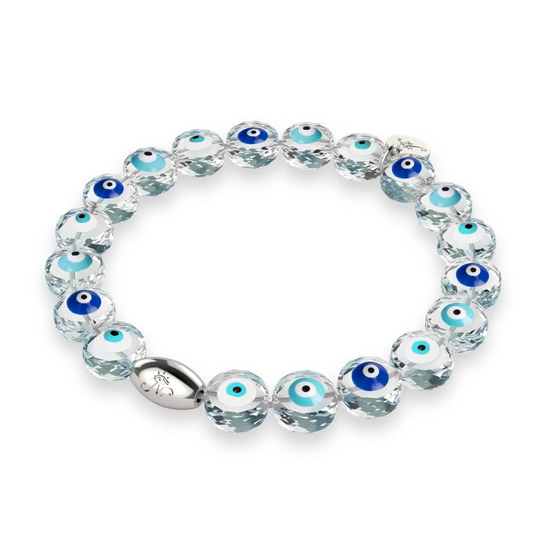 Eye in the Sky | .925 Sterling Silver | Crystal Evil Eye Bracelet