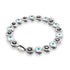 Monochromatic | .925 Sterling Silver | Crystal Evil Eye Bracelet
