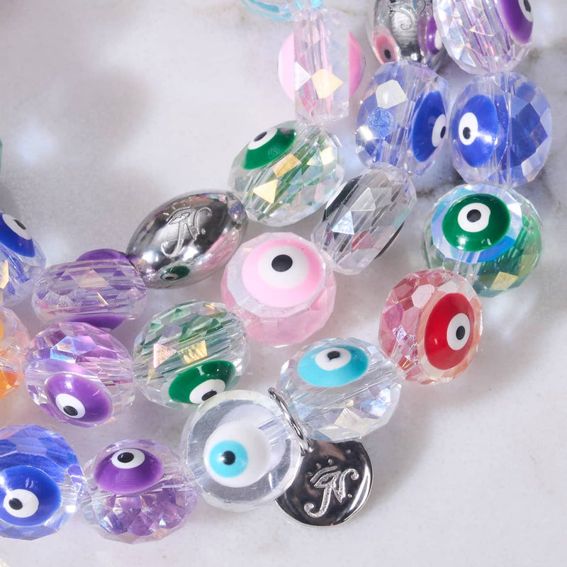 Mystic Spectrum | .925 Sterling Silver | Crystal Evil Eye Bracelet