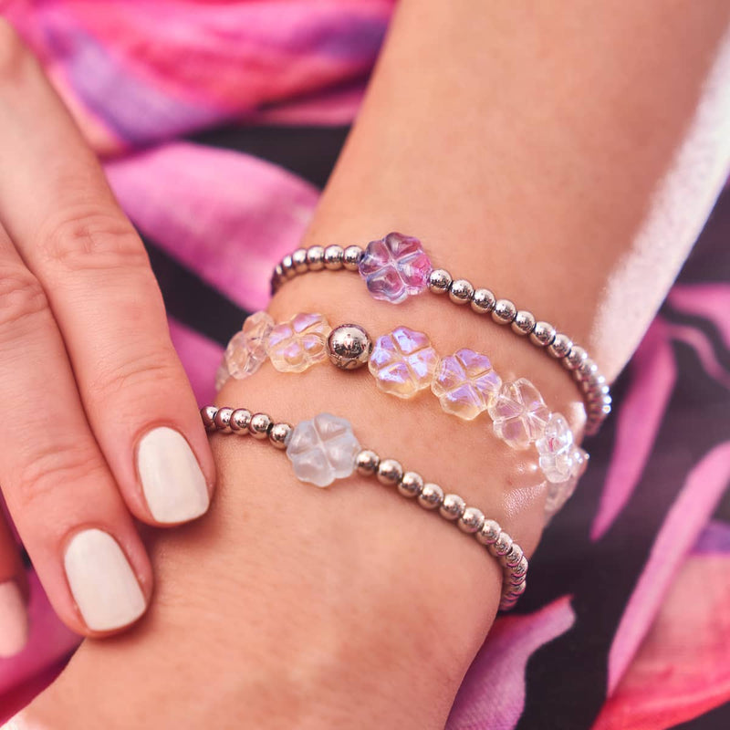 Rainbow Clover | Fairy Glass Bracelet