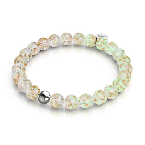 Alabaster | .925 Sterling Silver | Firefly Glass Bracelet