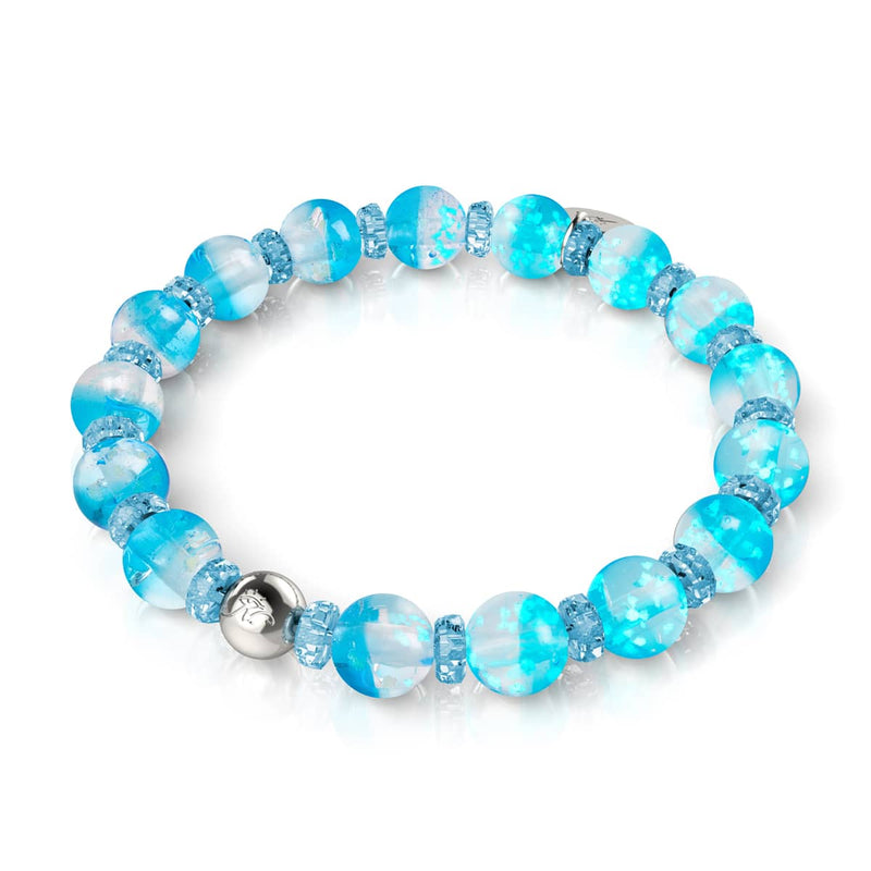 Aquamarine Ice | Firefly Glass Snow Globe Bracelet