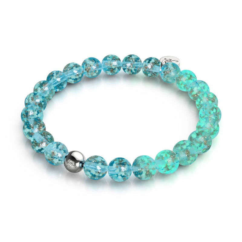 Arctic Blue | .925 Sterling Silver | Firefly Glass Bracelet