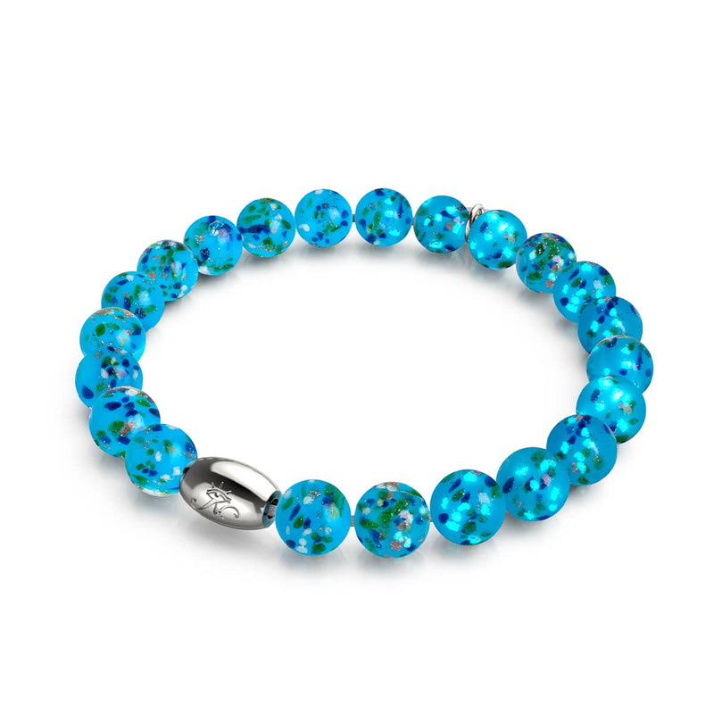 Blue Juniper | .925 Sterling Silver | Firefly Glass Bracelet
