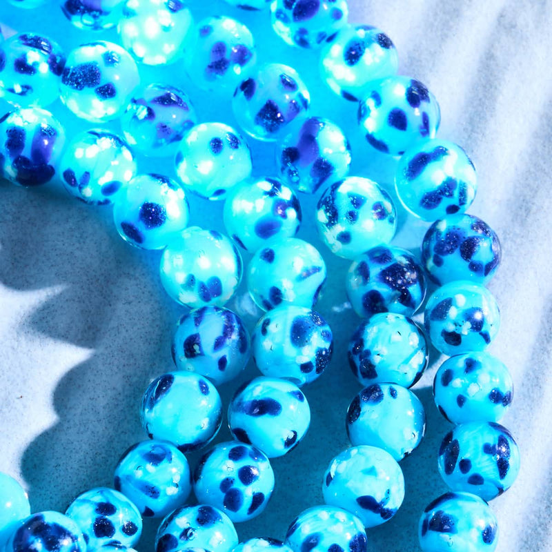 Blue Seaspray | .925 Sterling Silver | Firefly Glass Wrap