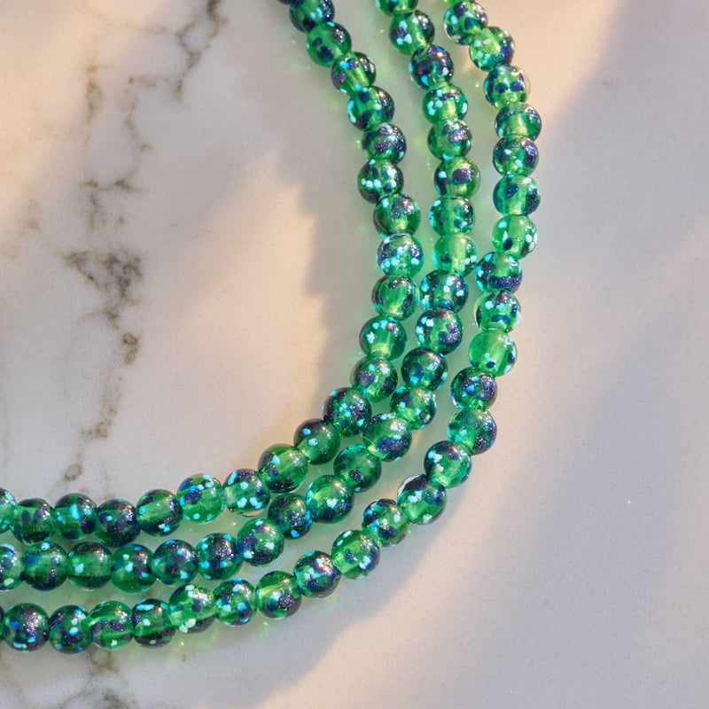 Blue Shamrock | .925 Sterling Silver | Firefly Glass Wrap