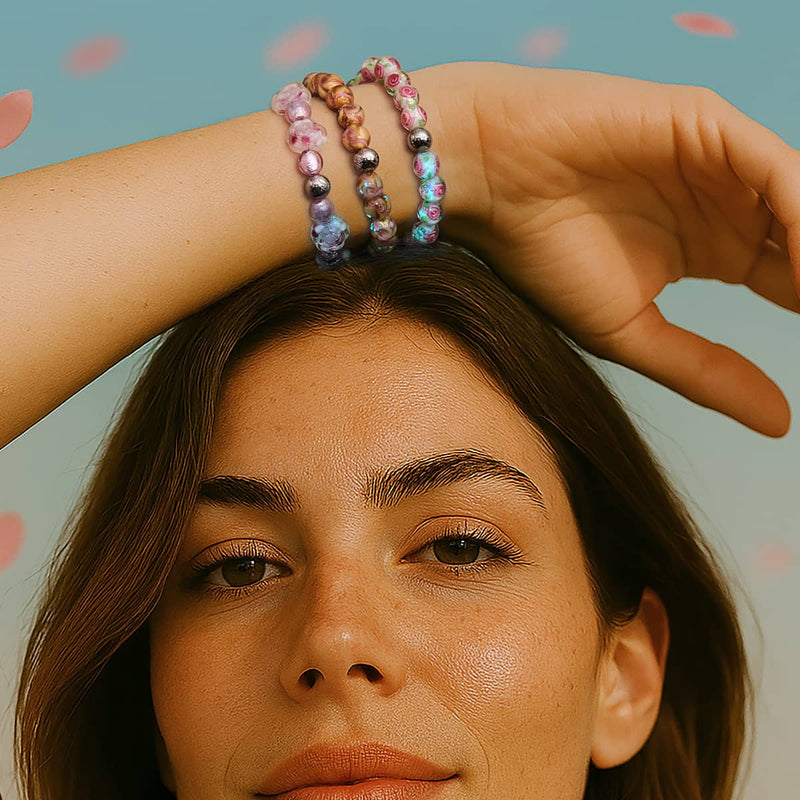 Blush Current | Pink Caramel | Firefly Glass Swirl Bracelet