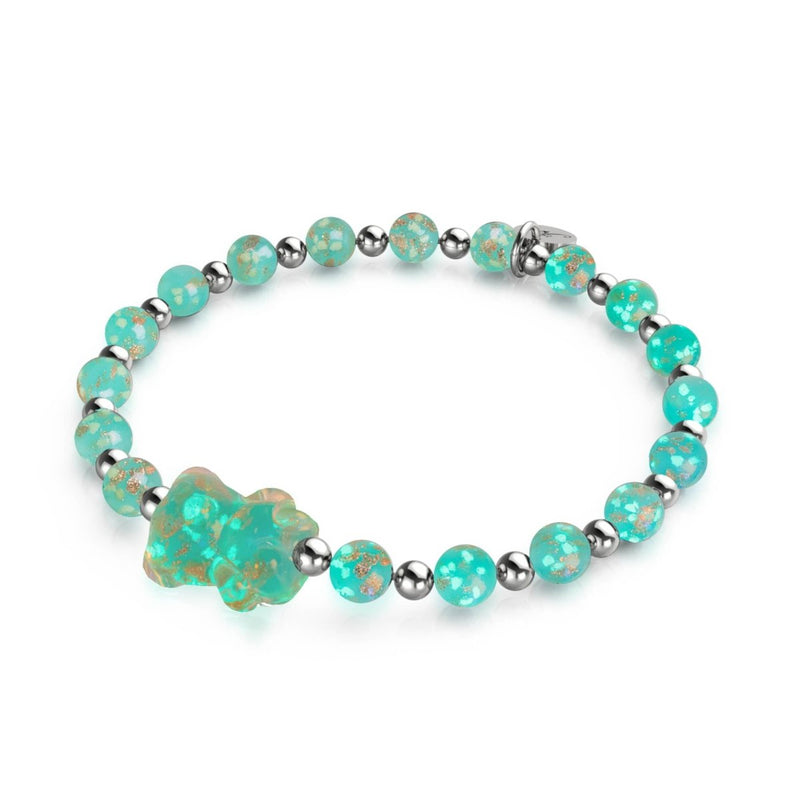 Cactus | Silver | Firefly Glass Bear Bracelet