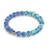 Cobalt | .925 Sterling Silver | Firefly Glass Bracelet