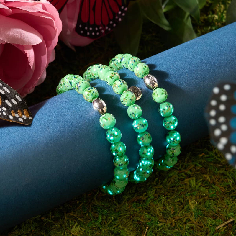 Gleaming Grove | .925 Sterling Silver | Firefly Glass Bracelet