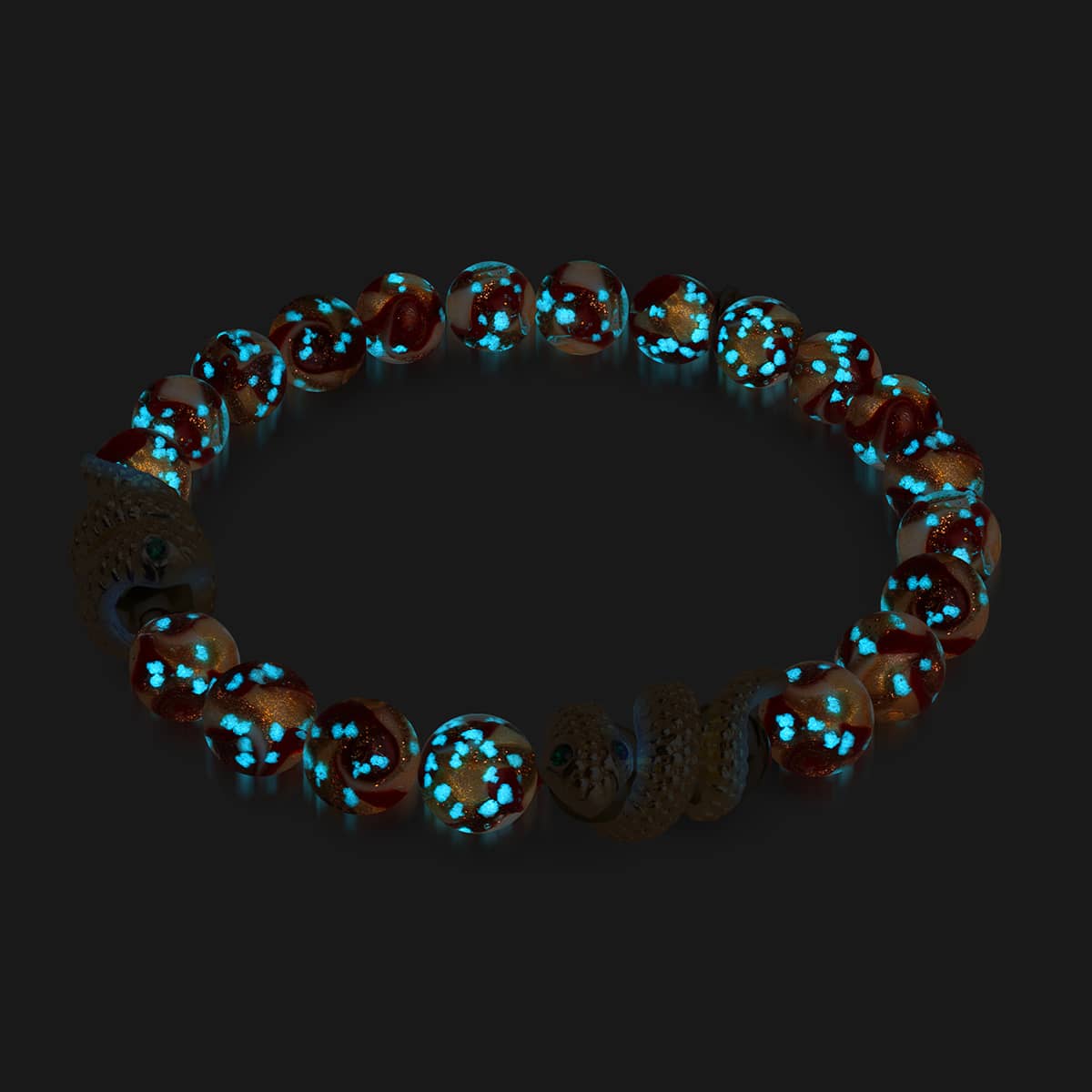Golden Snake | Firefly Glass Swirl Bracelet