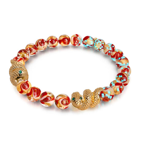 Golden Snake | Firefly Glass Swirl Bracelet