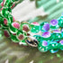 Green x Pink | .925 Sterling Silver | Firefly Glass Love Bracelet