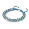 Indigo | Silver | Firefly Glass Macrame Bracelet