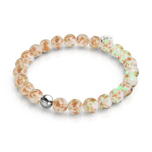 Ivory | .925 Sterling Silver | Firefly Glass Bracelet