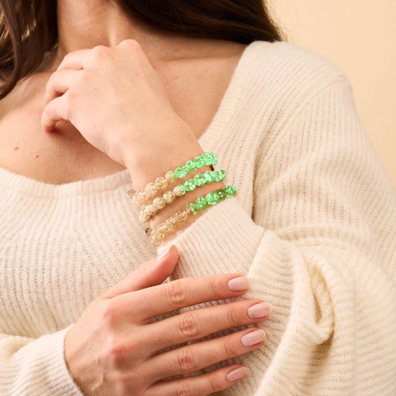 Ivory | .925 Sterling Silver | Firefly Glass Bracelet