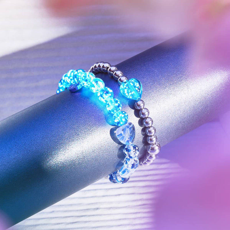 Lapis Flame | Firefly Glass x Murano Glass Hearts Bracelet