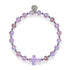 Lilac | Silver | Firefly Glass Cross Bracelet