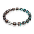 Obsidian | Silver | Firefly Glass Pebble Bracelet