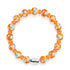 Orange Orchid | .925 Sterling Silver | Firefly Glass Blossom Bracelet