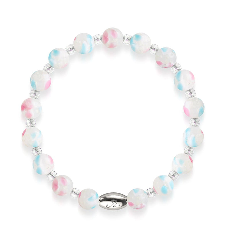 Orchid Blooms | .925 Sterling Silver | Firefly Glass Blossom Bracelet