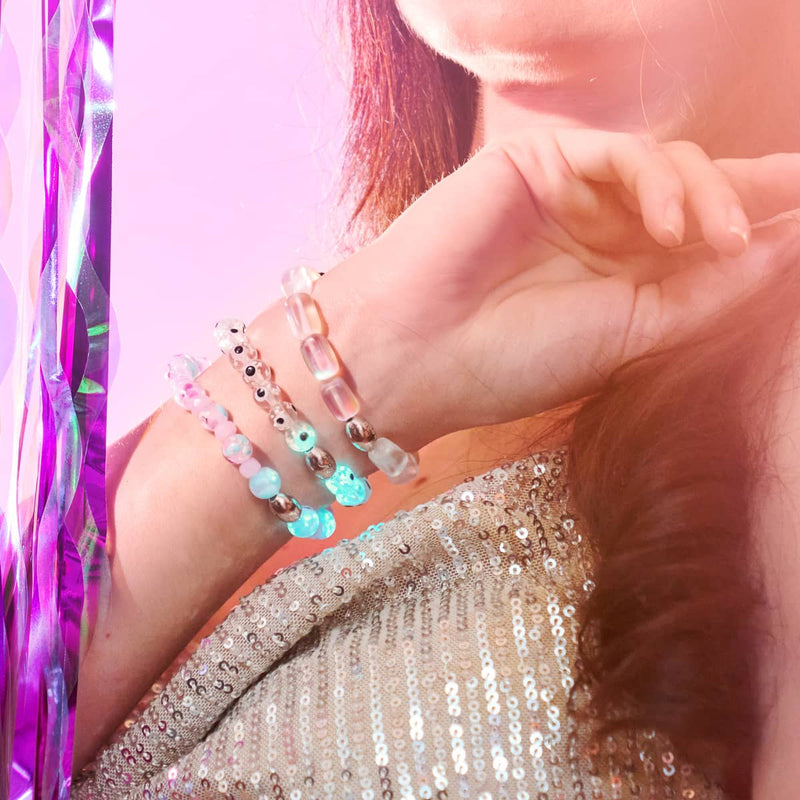 Pink Orchid | .925 Sterling Silver | Firefly Glass Blossom Bracelet